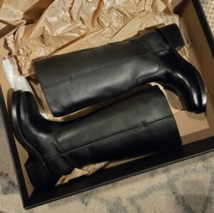 NWT FRYE CAMPUS 14L WIDE CALF - BLACK